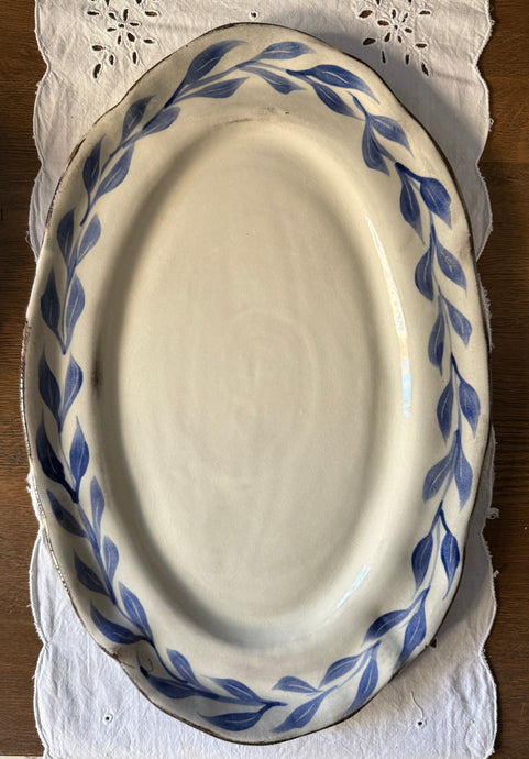 XL Rustik Oval Servis Tabağı (46x30cm)