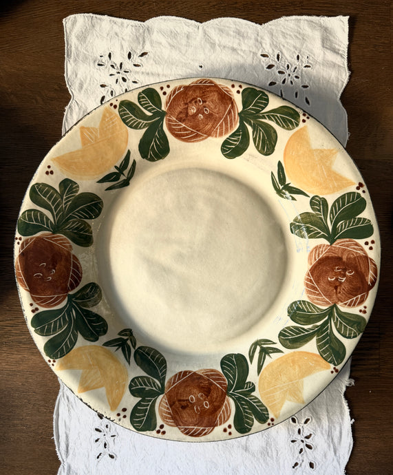 XL Rustik Yatay Servis Tabağı (36cm)